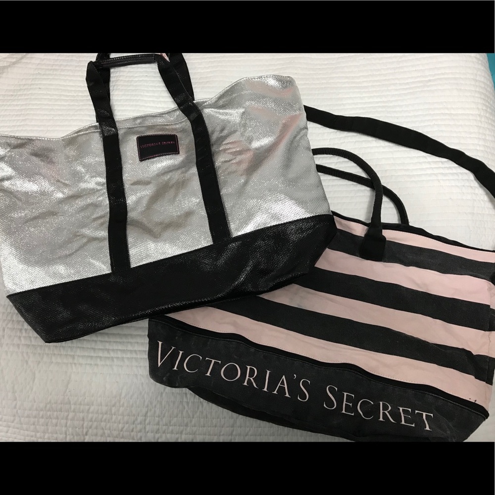 Two Victoria Secret tote bags